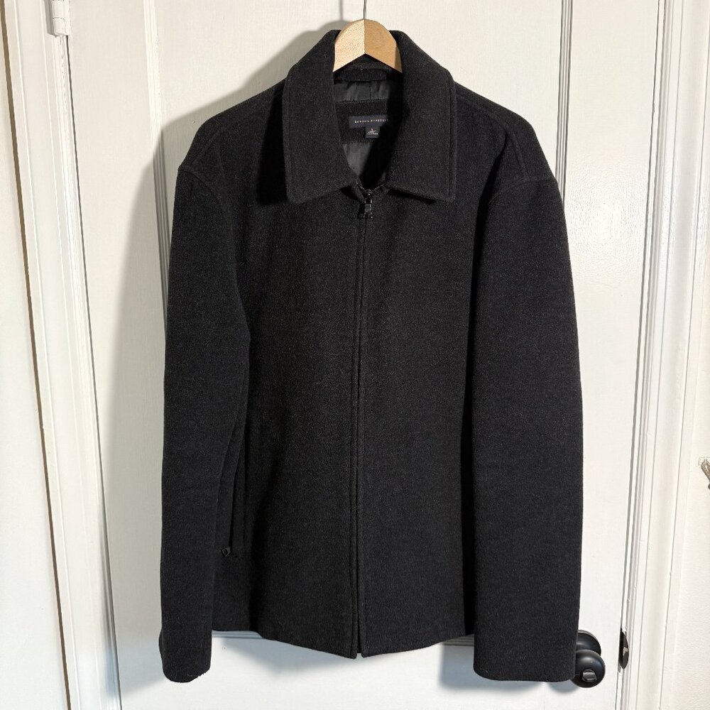 Banana Republic Wool/Cashmere Jacket - Black - Mens Large